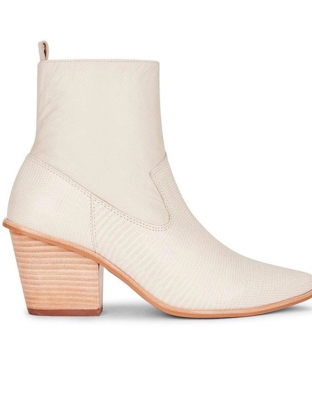 KAANAS Hague Heeled Bootie in Ivory